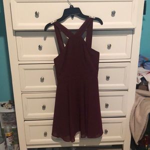Burgundy Lulu’s dress
